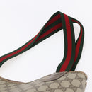 GUCCI GG Supreme Web Sherry Line Tote Bag PVC Beige Gold 39 02 003 Auth BA8453-8
