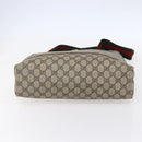 GUCCI GG Supreme Web Sherry Line Tote Bag PVC Beige Gold 39 02 003 Auth BA8453-9