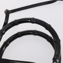 GUCCI GG Canvas Bamboo Tote Bag Nylon 2way Black Silver 002 1016 Auth BA8455-10