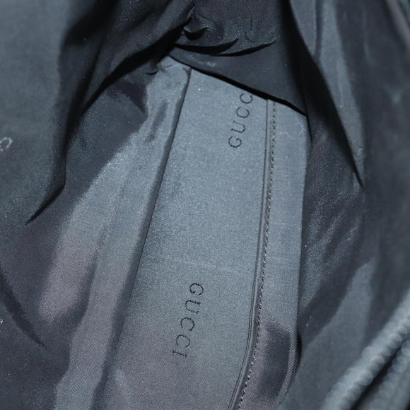 GUCCI GG Canvas Bamboo Tote Bag Nylon 2way Black Silver 002 1016 Auth BA8455