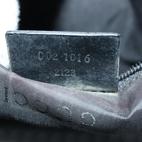 GUCCI GG Canvas Bamboo Tote Bag Nylon 2way Black Silver 002 1016 Auth BA8455