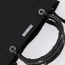 GUCCI GG Canvas Bamboo Tote Bag Nylon 2way Black Silver 002 1016 Auth BA8455-6