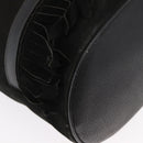 GUCCI Shoulder Bag Suede Leather Black Gold Auth BA8456-10