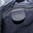 GUCCI Shoulder Bag Suede Leather Black Gold Auth BA8456-16