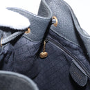 GUCCI Shoulder Bag Suede Leather Black Gold Auth BA8456-20