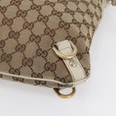 GUCCI GG Canvas Abbey Shoulder Bag Beige Gold 131326 Auth BA8457-15