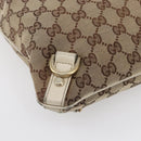 GUCCI GG Canvas Abbey Shoulder Bag Beige Gold 131326 Auth BA8457-16