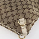 GUCCI GG Canvas Abbey Shoulder Bag Beige Gold 131326 Auth BA8457-17