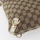 GUCCI GG Canvas Abbey Shoulder Bag Beige Gold 131326 Auth BA8457-18