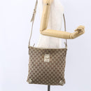 GUCCI GG Canvas Abbey Shoulder Bag Beige Gold 131326 Auth BA8457-24