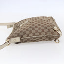 GUCCI GG Canvas Abbey Shoulder Bag Beige Gold 131326 Auth BA8457-3
