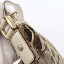 GUCCI GG Canvas Abbey Shoulder Bag Beige Gold 131326 Auth BA8457-8