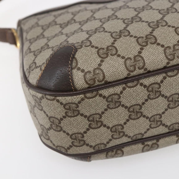 GUCCI GG Supreme Shoulder Bag PVC Beige Gold 32 02 022 Auth BA8458