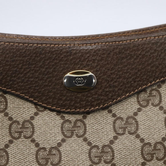 GUCCI GG Supreme Shoulder Bag PVC Beige Gold 32 02 022 Auth BA8458