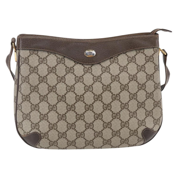 GUCCI GG Supreme Shoulder Bag PVC Beige Gold 32 02 022 Auth BA8458