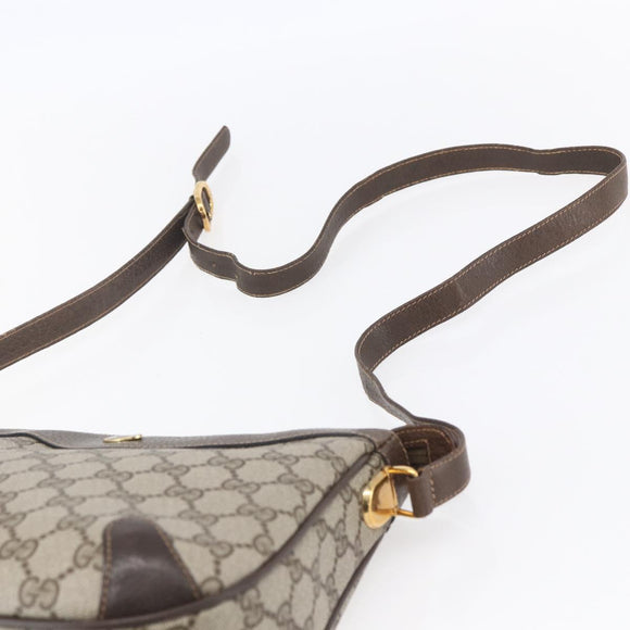 GUCCI GG Supreme Shoulder Bag PVC Beige Gold 32 02 022 Auth BA8458