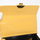 Gianni Versace Sunburst Hand Bag Leather Yellow Gold Auth BA8459-17