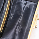 Gianni Versace Sunburst Hand Bag Leather Yellow Gold Auth BA8459-18