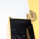 Gianni Versace Sunburst Hand Bag Leather Yellow Gold Auth BA8459-20