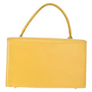 Gianni Versace Sunburst Hand Bag Leather Yellow Gold Auth BA8459-3