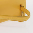 Gianni Versace Sunburst Hand Bag Leather Yellow Gold Auth BA8459-7
