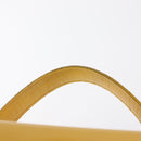 Gianni Versace Sunburst Hand Bag Leather Yellow Gold Auth BA8459-8