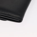 Salvatore Ferragamo Gancini Long Wallet Leather Black Gold Auth BA8462-10