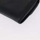 Salvatore Ferragamo Gancini Long Wallet Leather Black Gold Auth BA8462-11