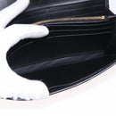 Salvatore Ferragamo Gancini Long Wallet Leather Black Gold Auth BA8462-17