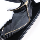 Salvatore Ferragamo Gancini Long Wallet Leather Black Gold Auth BA8462-19