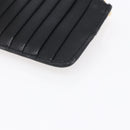 Salvatore Ferragamo Vala Card Case Leather Black Gold Auth BA8463-10