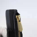 Salvatore Ferragamo Vala Card Case Leather Black Gold Auth BA8463-12