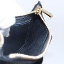 Salvatore Ferragamo Vala Card Case Leather Black Gold Auth BA8463-15