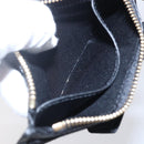 Salvatore Ferragamo Vala Card Case Leather Black Gold Auth BA8463-17