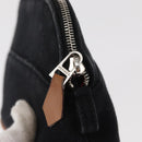 HERMES Bolide Pouch Mini Mini Pouch Canvas Black Gold Auth BA8465-8
