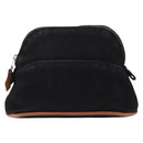 HERMES Bolide Pouch Mini Mini Pouch Canvas Black Gold Auth BA8465-13