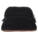 HERMES Bolide Pouch Mini Mini Pouch Canvas Black Gold Auth BA8465-2
