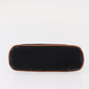 HERMES Bolide Pouch Mini Mini Pouch Canvas Black Gold Auth BA8465-6