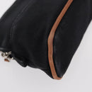 HERMES Bolide Pouch Mini Mini Pouch Canvas Black Gold Auth BA8465-7