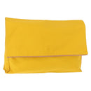 HERMES Clutch Bag Canvas Yellow Auth BA8466-1
