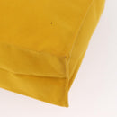 HERMES Clutch Bag Canvas Yellow Auth BA8466-11