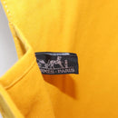 HERMES Clutch Bag Canvas Yellow Auth BA8466-14