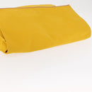 HERMES Clutch Bag Canvas Yellow Auth BA8466-6