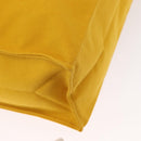 HERMES Clutch Bag Canvas Yellow Auth BA8466-8