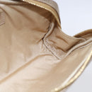 Jimmy Choo Studs Pouch Leather Gold Auth BA8467-15