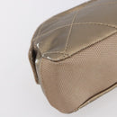 CHANEL Paris Biarritz Pouch Leather Gold CC Auth BA8468-8