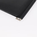 SAINT LAURENT Bill Clip Wallet Leather Black Silver Auth BA8469-11