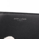 SAINT LAURENT Bill Clip Wallet Leather Black Silver Auth BA8469-12