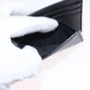 SAINT LAURENT Bill Clip Wallet Leather Black Silver Auth BA8469-16