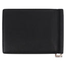 SAINT LAURENT Bill Clip Wallet Leather Black Silver Auth BA8469-3
